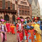 Die Gruppen sind ca. 2 km durch die Innenstadt gelaufen.